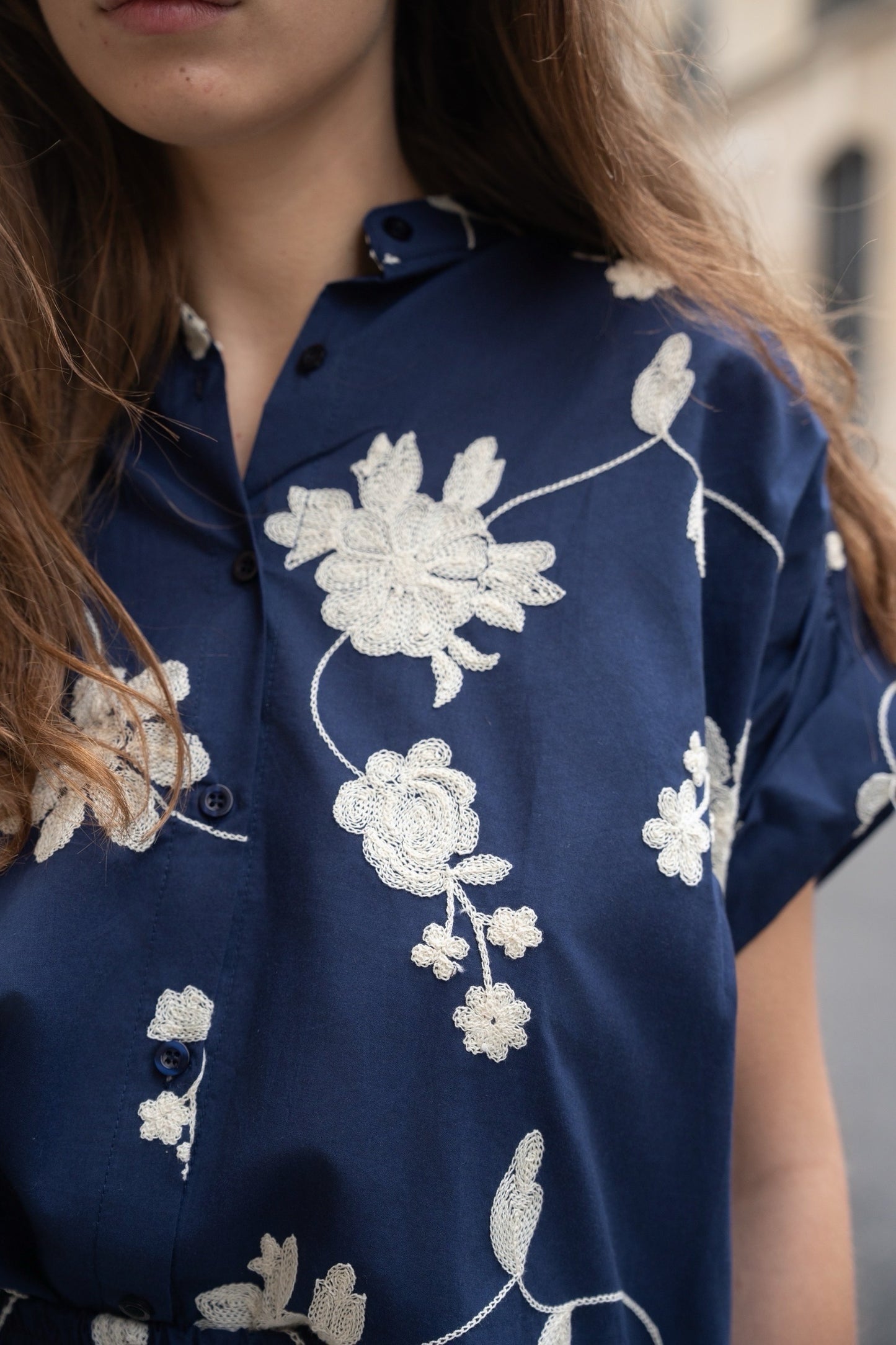 GISELLE TOP 好版型刺繡襯衫