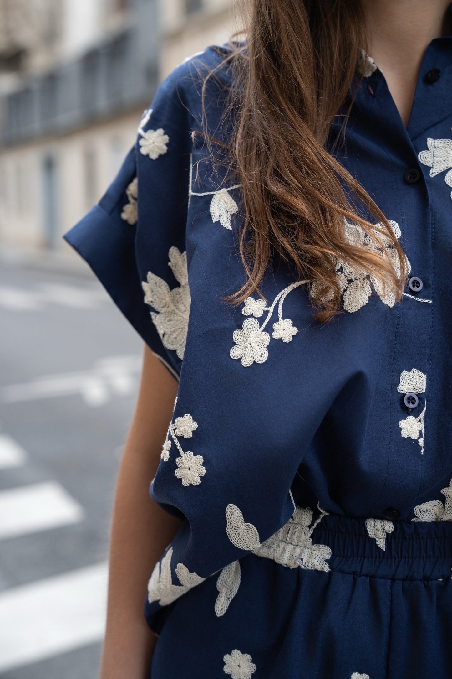 GISELLE TOP 好版型刺繡襯衫