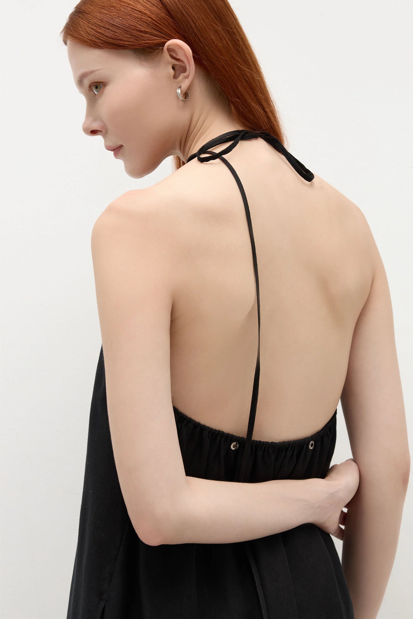 TENCEL LINEN COCOON STRAP MAXI DRESS