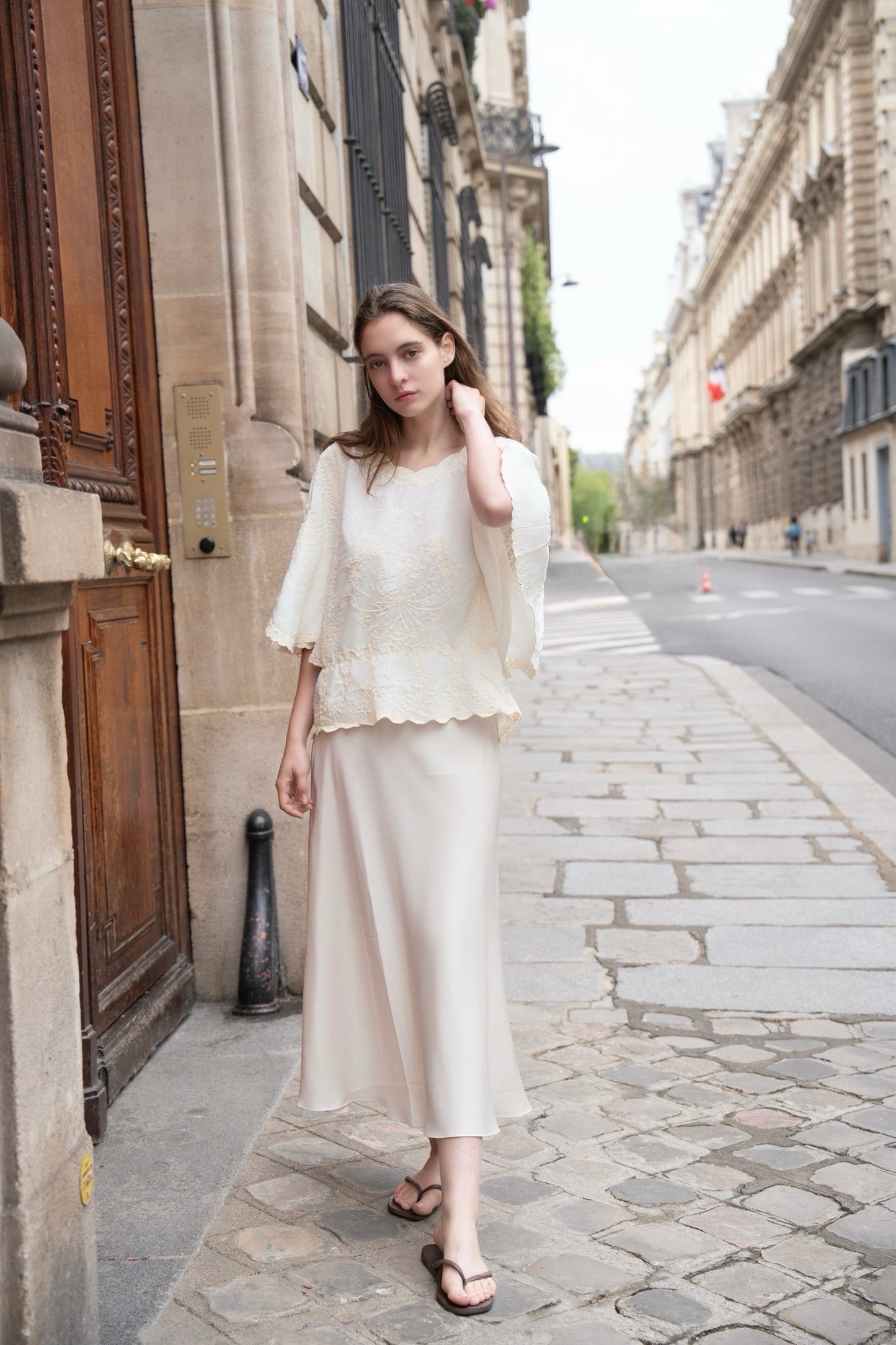 JANIALY FLOWY LONG SKIRT 優雅氣質長裙