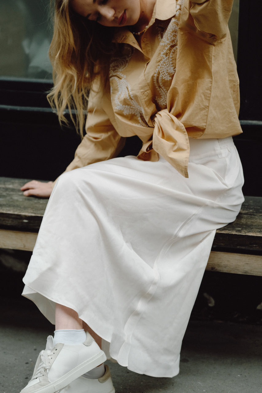 SIMONET EMBROIDERED SHIRT WITH PRINTED 珠珠刺繡襯衫