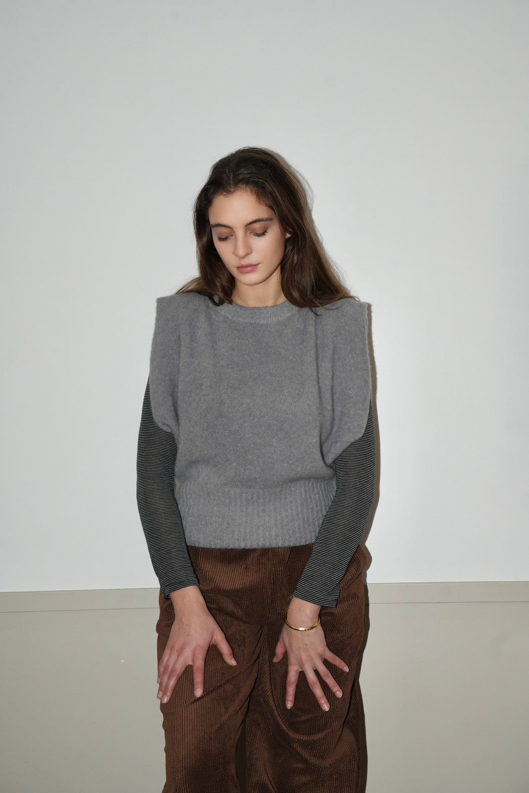 EVELYN SWEATER 羊毛混紡針織背心