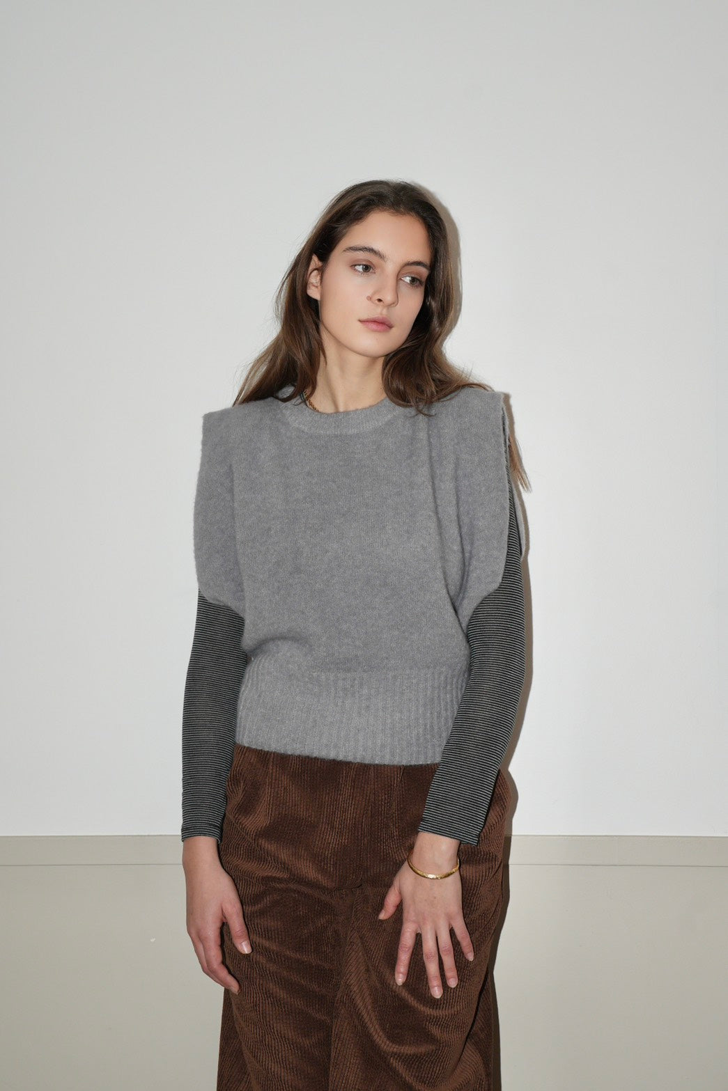 EVELYN SWEATER 羊毛混紡針織背心