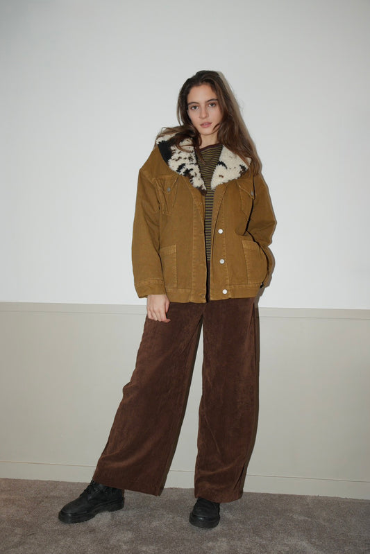 MASA JACKET 毛領燈芯絨外套