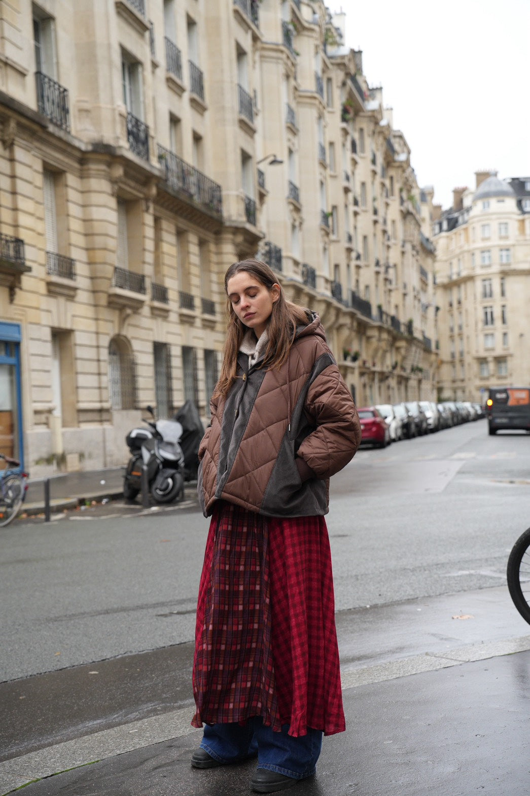 PATTY JACKET 輕羽絨拼接連帽外套