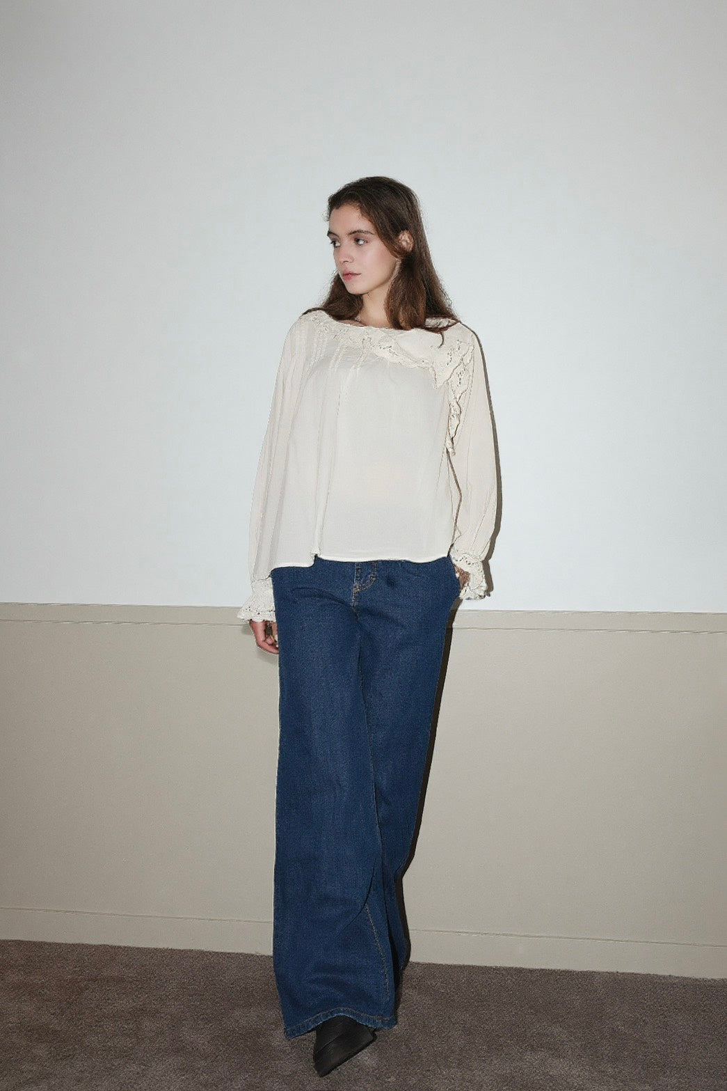 MILLIE SHIRT 復古蕾絲拼接上衣