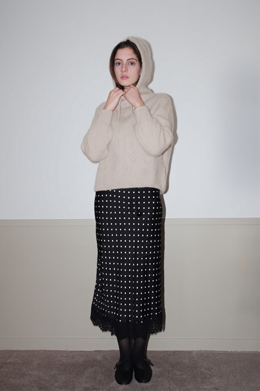 VALERIA SWEATER 羊毛混紡連帽針織毛衣
